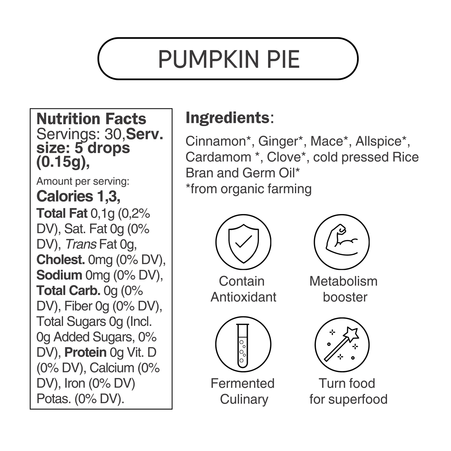 Pumpkin pie Liquid Fermented Antioxidant