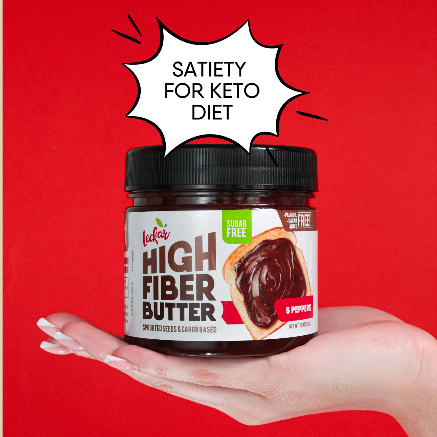 Leckar High-Fiber Butter 5 peppers (sugar free)