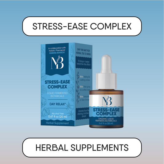 Stress-Ease Herbal Supplement (60 dosages) / Herbal Tea (2 oz)