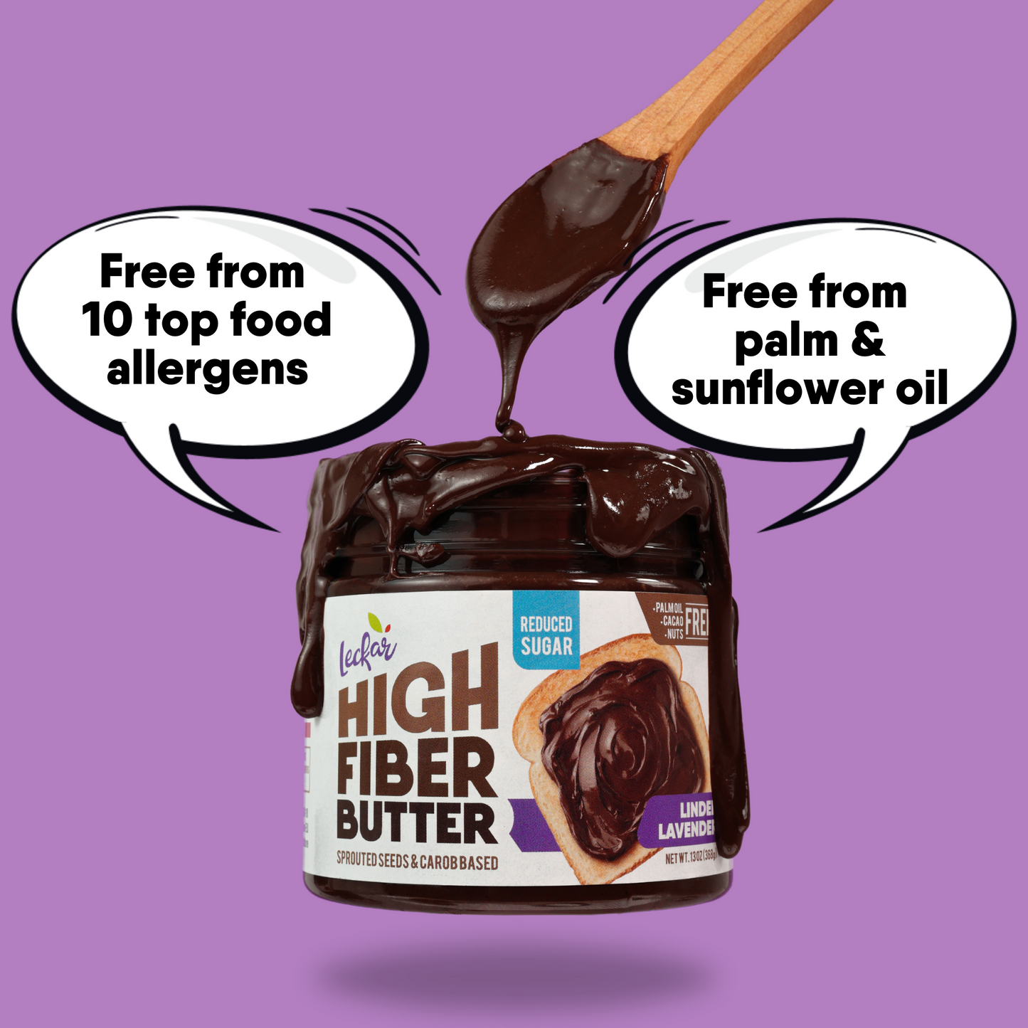 Leckar High Fiber Butter Linden&Lavender (reduced sugar)