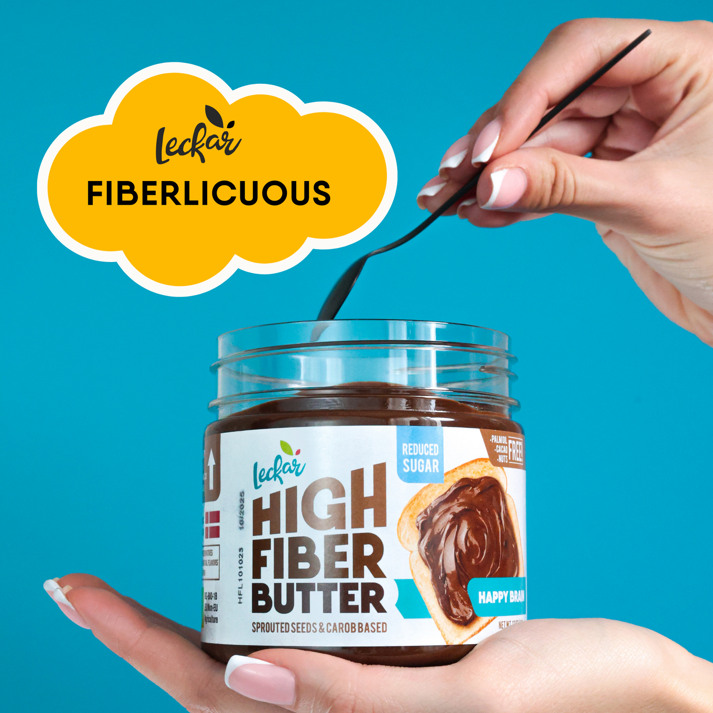 Leckar High Fiber Butter Happy Brain (reduced sugar)