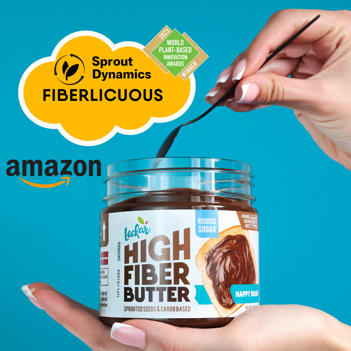 Leckar High Fiber Butter Happy Brain (reduced sugar)