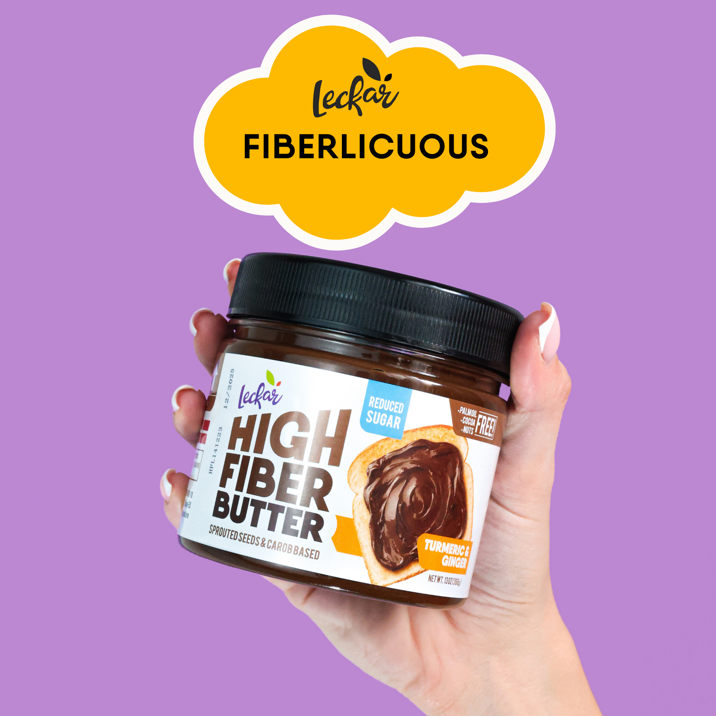 Leckar High Fiber Butter Turmeric&Ginger (reduced sugar)