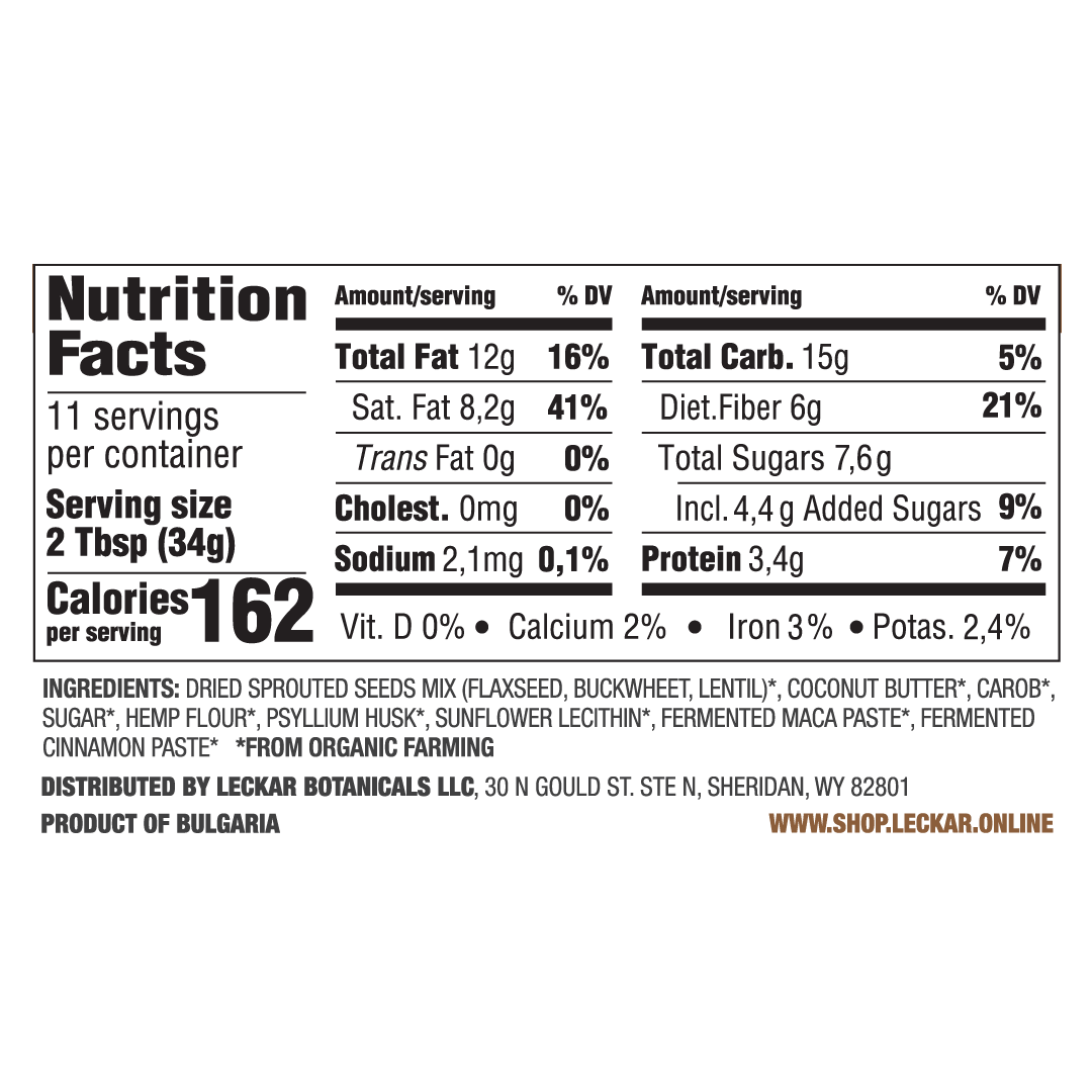 Leckar High Fiber Butter Cinnamon (reduced sugar)