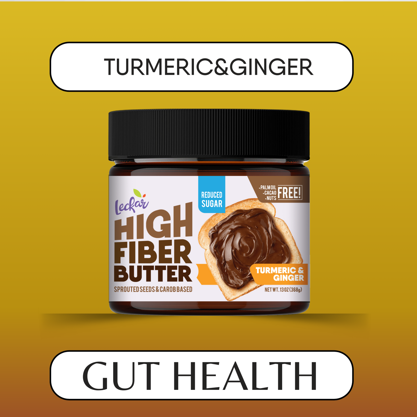 Leckar High Fiber Butter Turmeric&Ginger (reduced sugar)