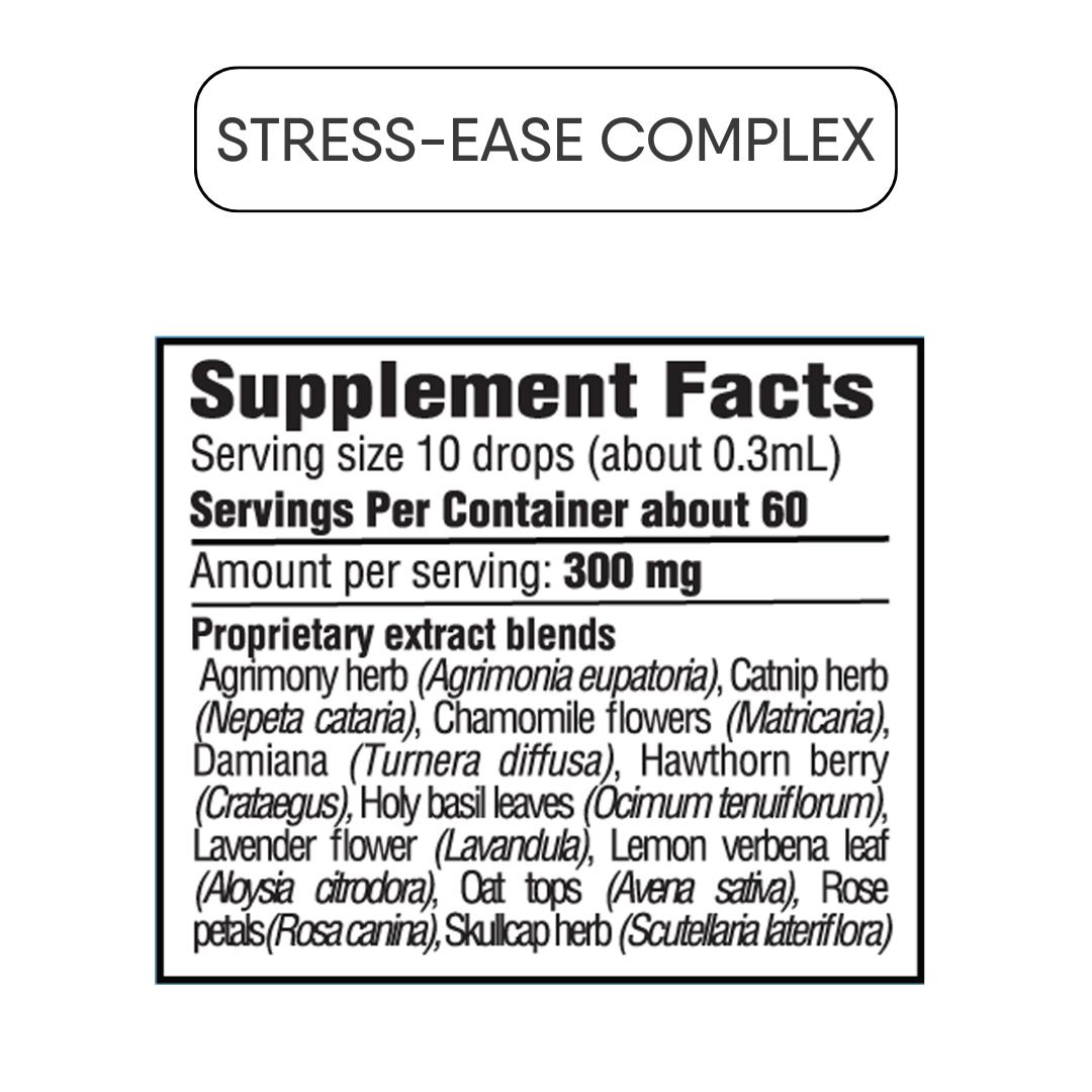 Stress-Ease Herbal Supplement (60 dosages)/Herbal Tea (2 oz)