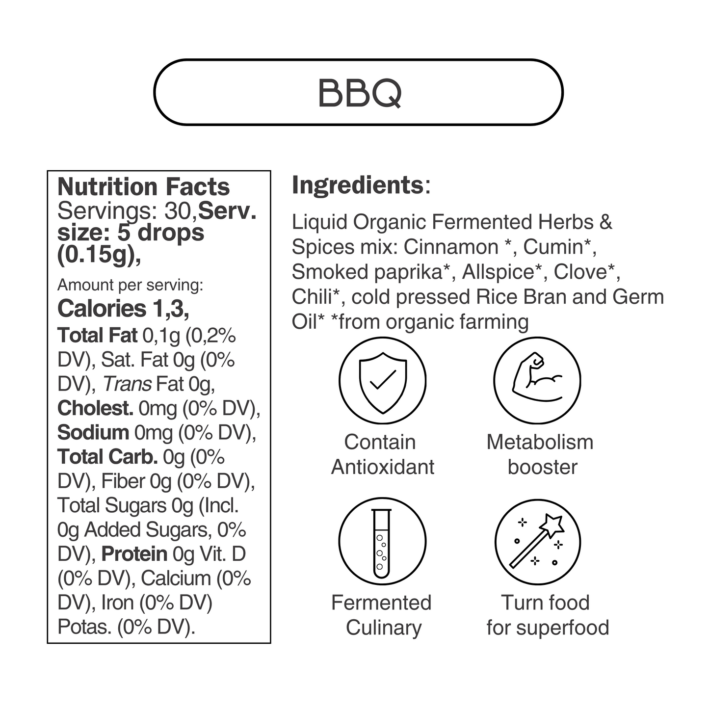 BBQ mix Liquid Fermented Antioxidant