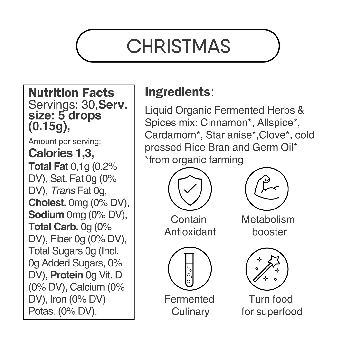 Christmas mix Liquid Fermented Antioxidant